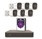 Kit 8 complete cameras 4MP Uniarch model tube camera